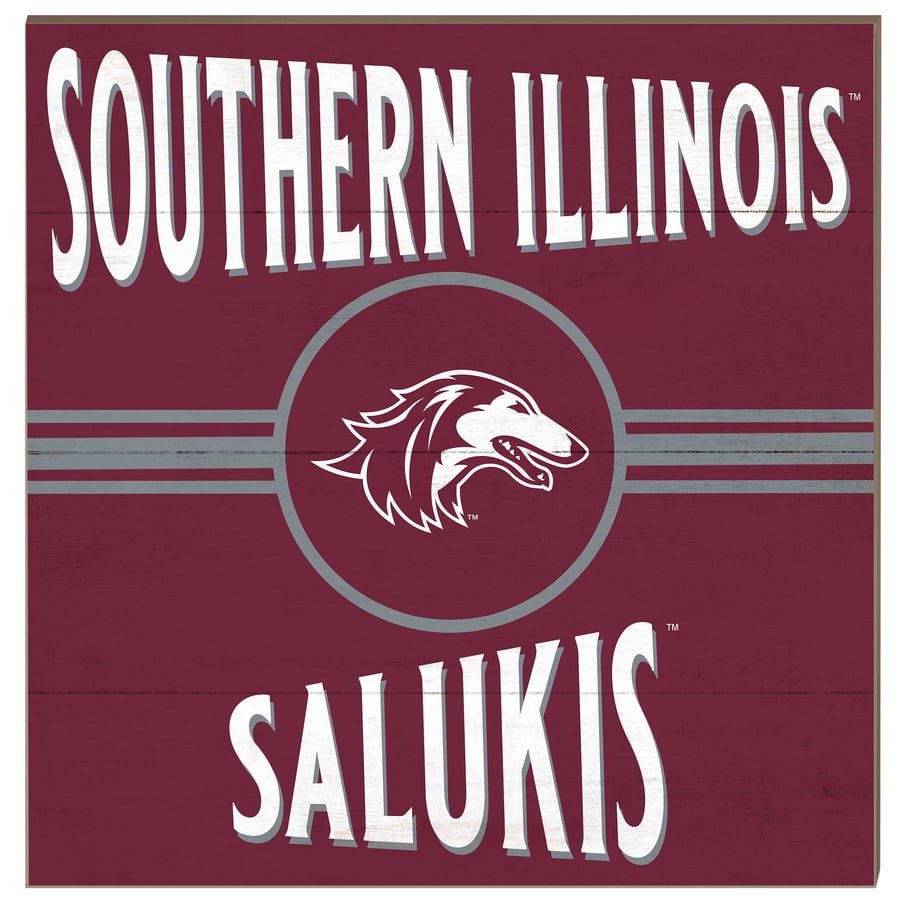 Southern Illinois Salukis 10'' x 10'' Retro Team Sign