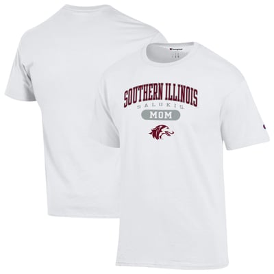 Southern Illinois Salukis Champion Women's Mom Pill Box Jersey T-Shirt - White