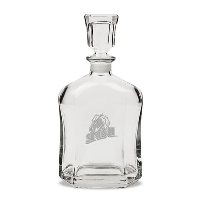 Southwest Minnesota State Mustangs 23.75oz. Crystal Whisky Decanter