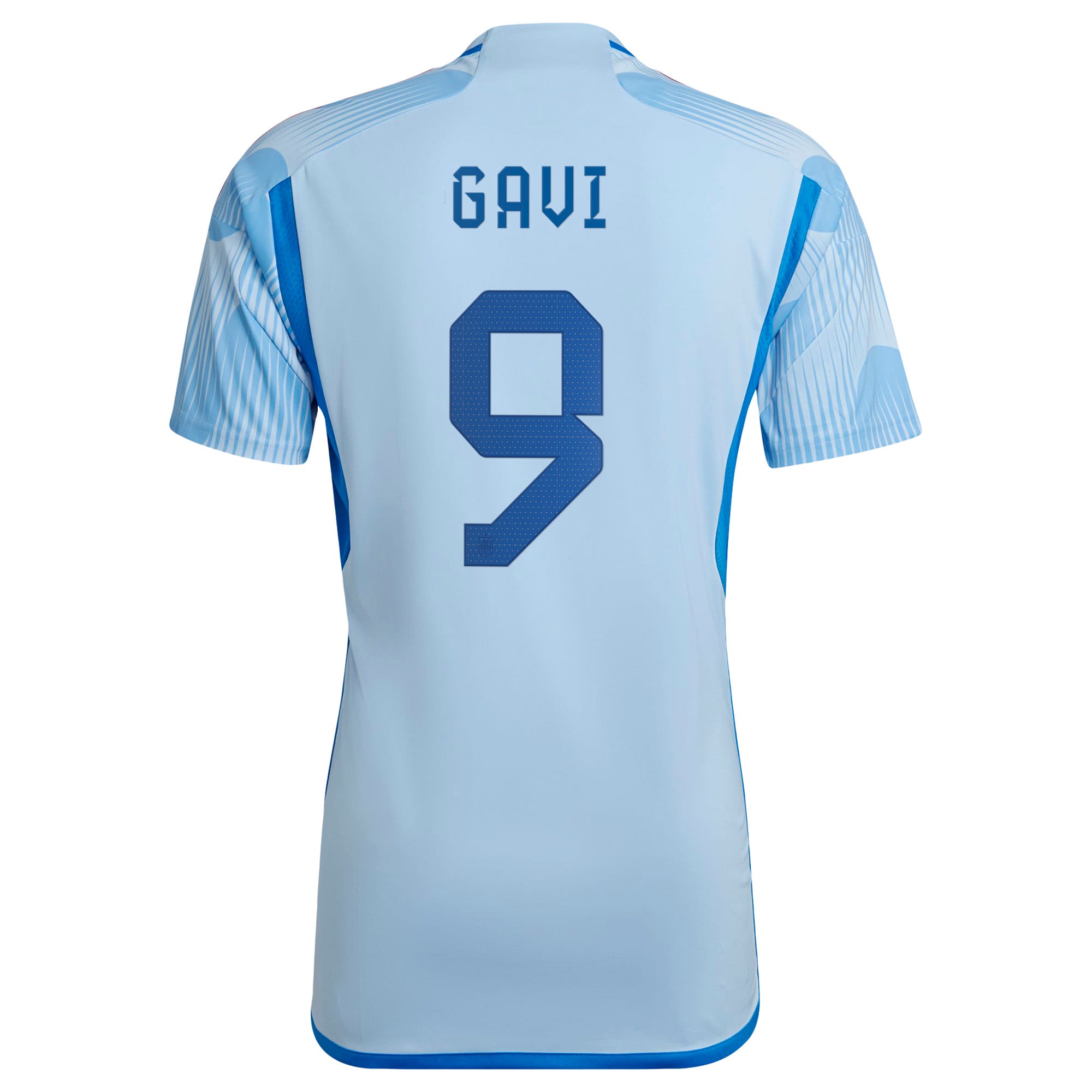 Gavi Spain National Team adidas 2022/23 Away Replica Jersey - Blue