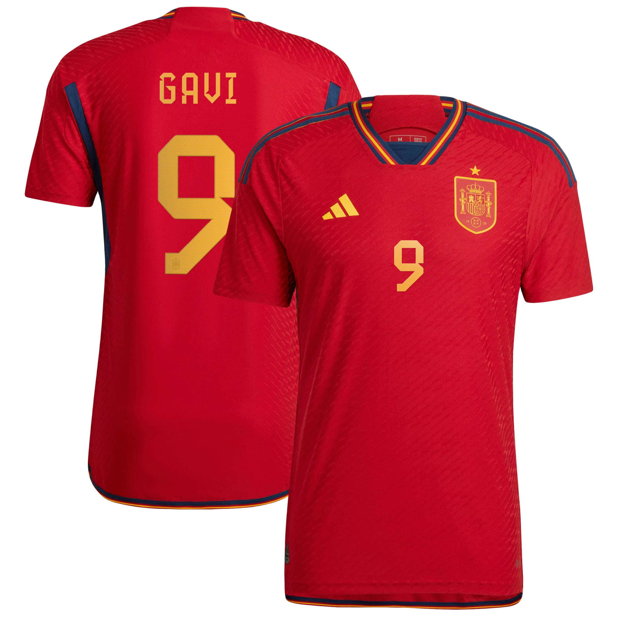  2022 スペイン代表 GAVI No.9 ユニフォーム 23-home-authentic-