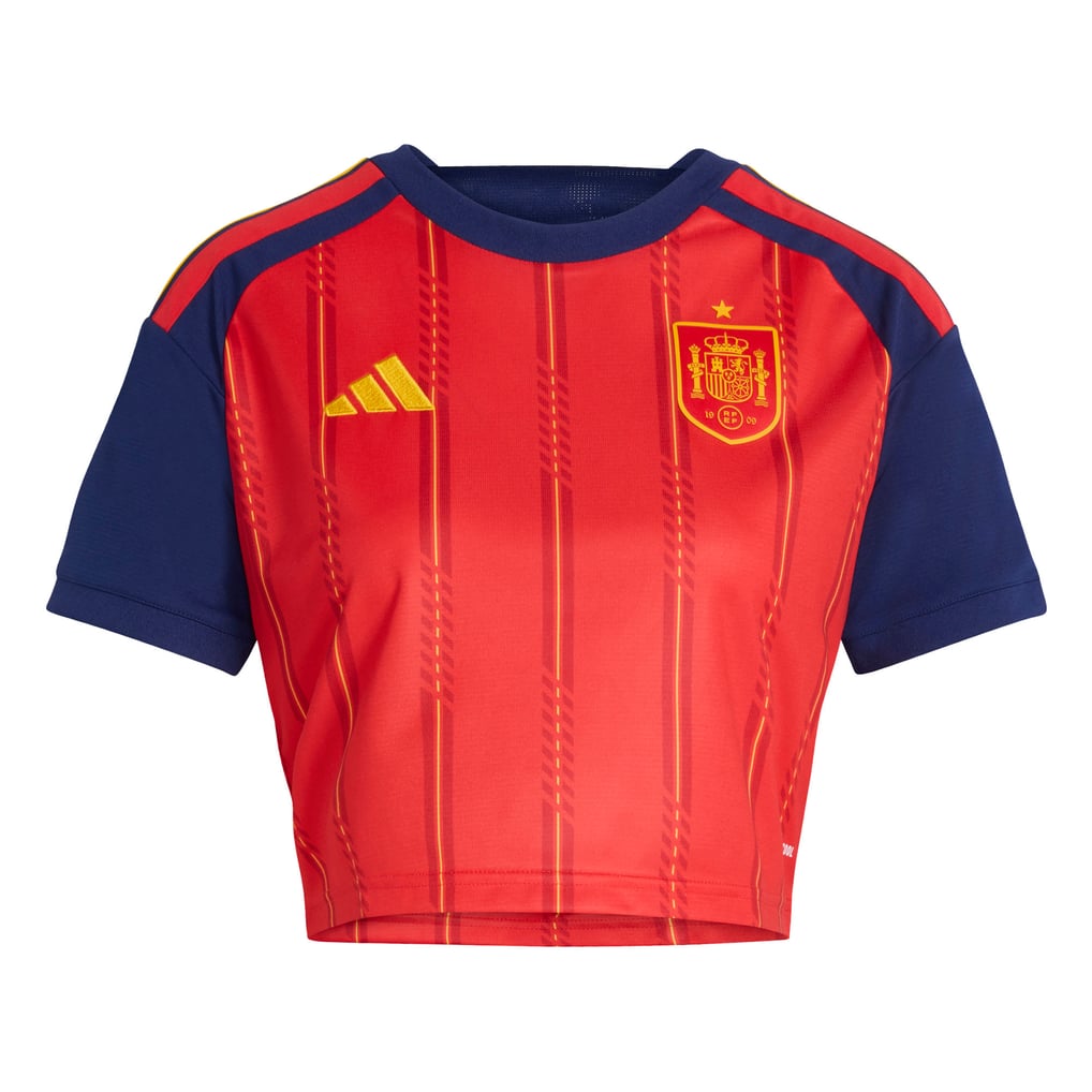 Women's adidas Red Spain National Team 2026 Home Cropped Replica Jersey