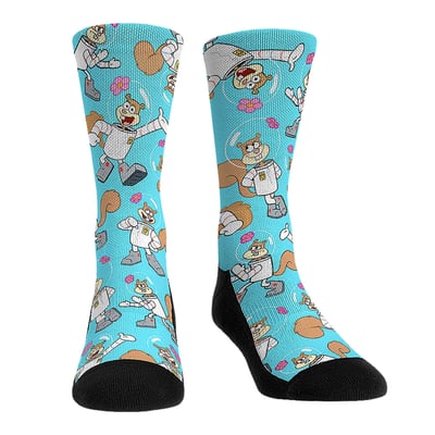  SpongeBob SquarePants Rock Em Unisex Sandy All Over Print Crew Socks