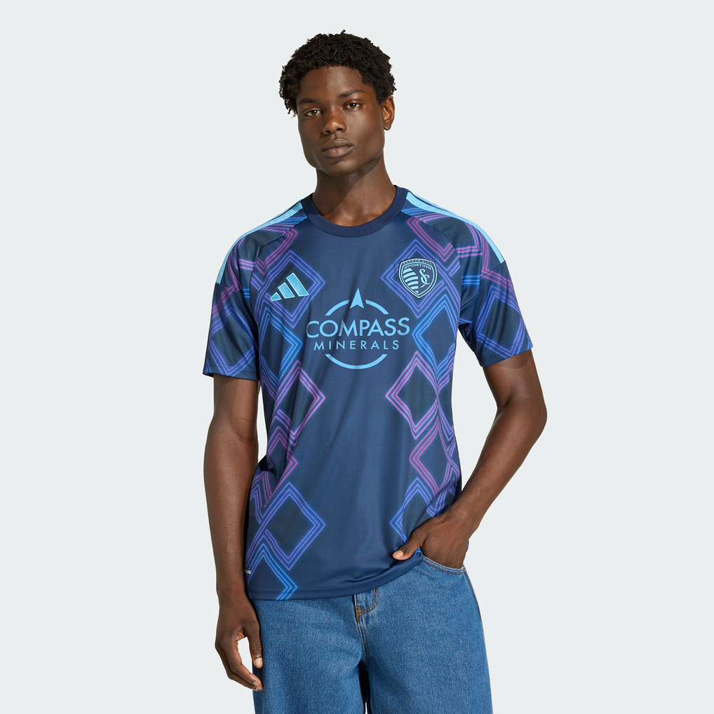 Men's Sporting Kansas City adidas Blue 2026 The 18th & Vine Kit Replica ...
