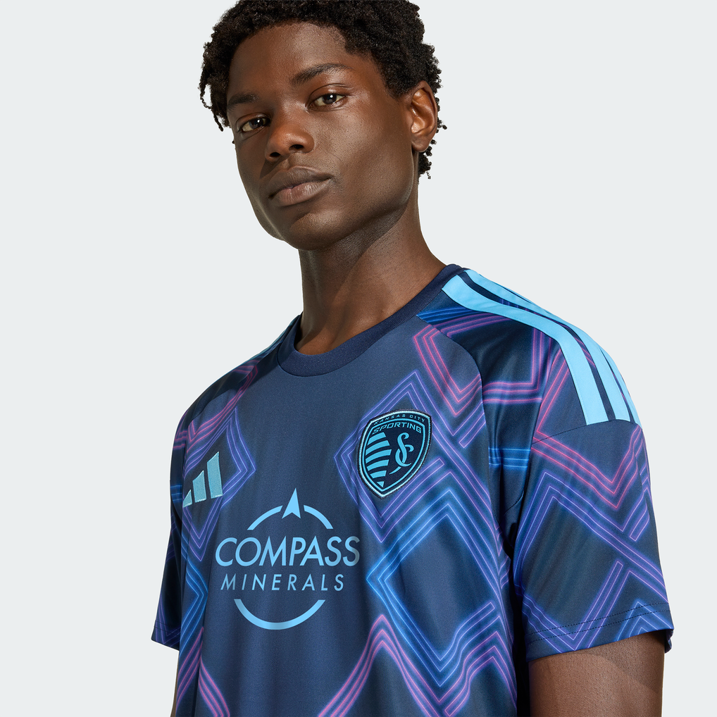 Men's Sporting Kansas City adidas Blue 2026 The 18th & Vine Kit Replica ...