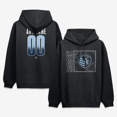 Sporting Kansas City Big & Tall Home Field Pop Personalized Name & Number Hoodie - Black