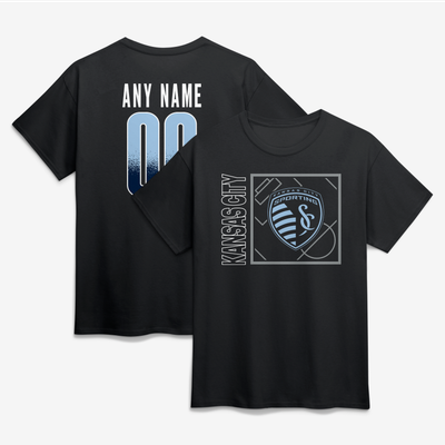 Sporting Kansas City  Home Field Pop Personalized Name & Number T-Shirt - Black