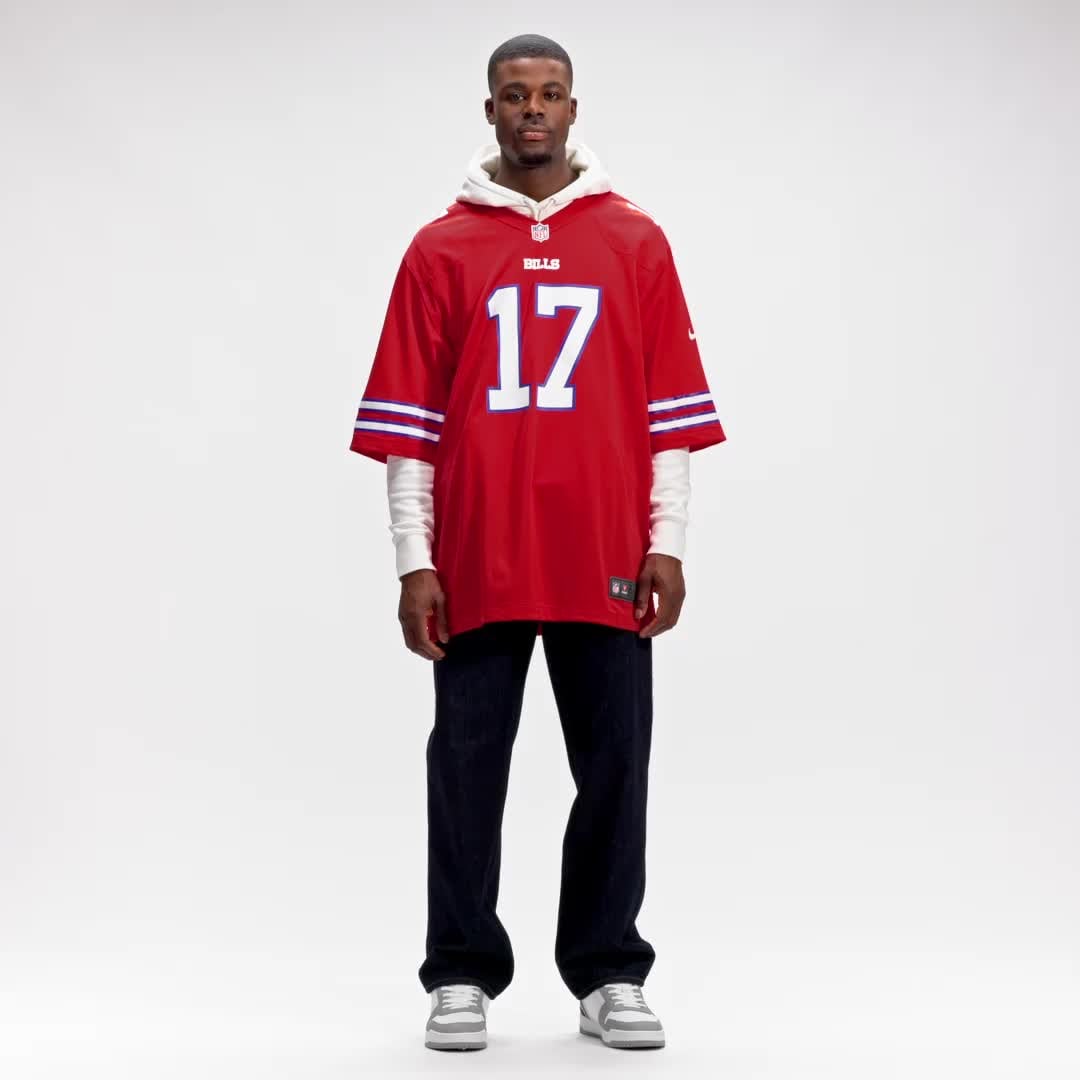 Men's Nike Josh Allen Red Buffalo Bills Game - Jersey