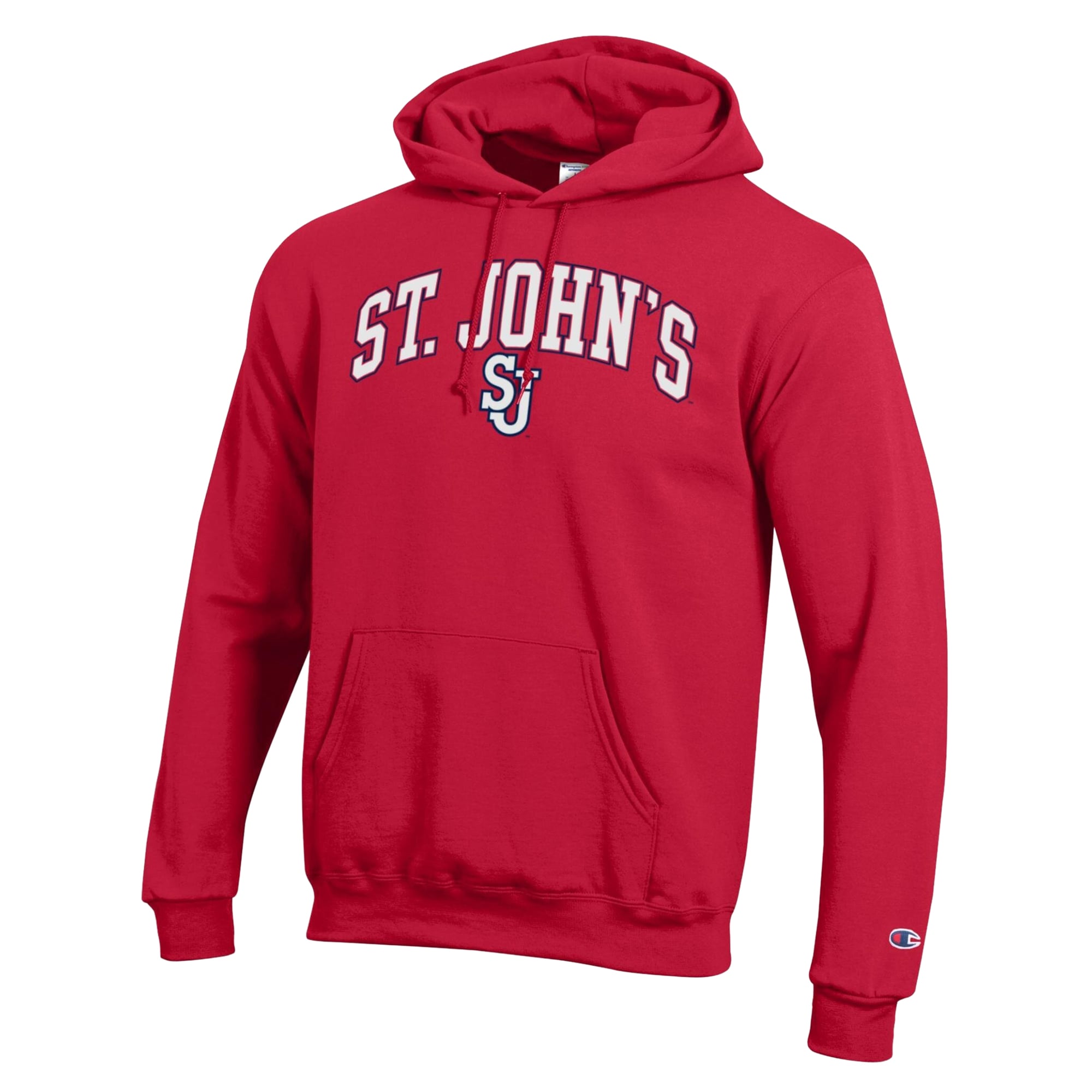 Men's Champion Red St. John's Storm Powerblend Hoodie