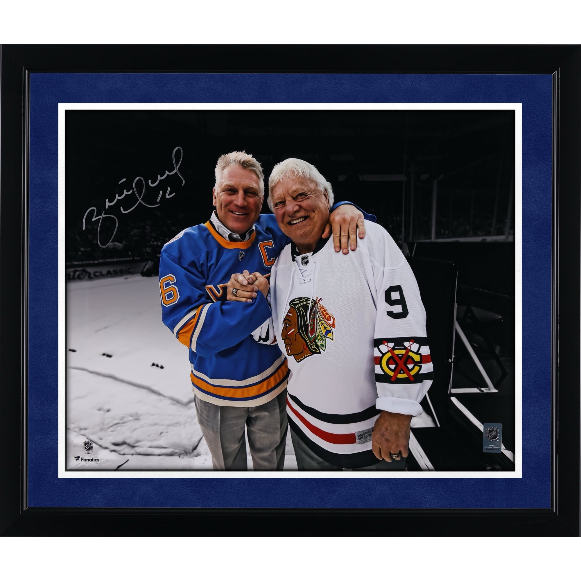 Brett Hull St. Louis Blues Autographed 16" x 20" with Bobby Hull Spotlight Photograph