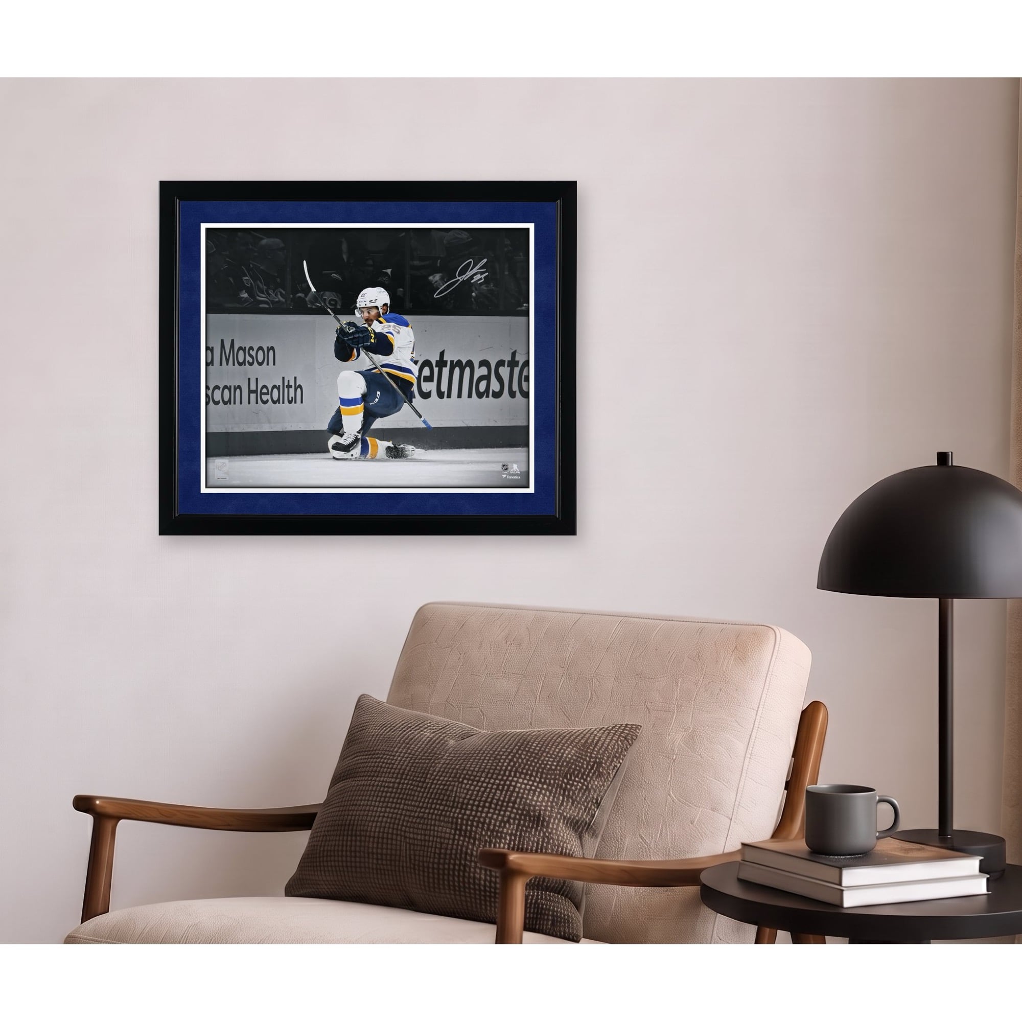 Jordan Kyrou St. Louis Blues Autographed 16" x 20" White Jersey Celebration Photograph
