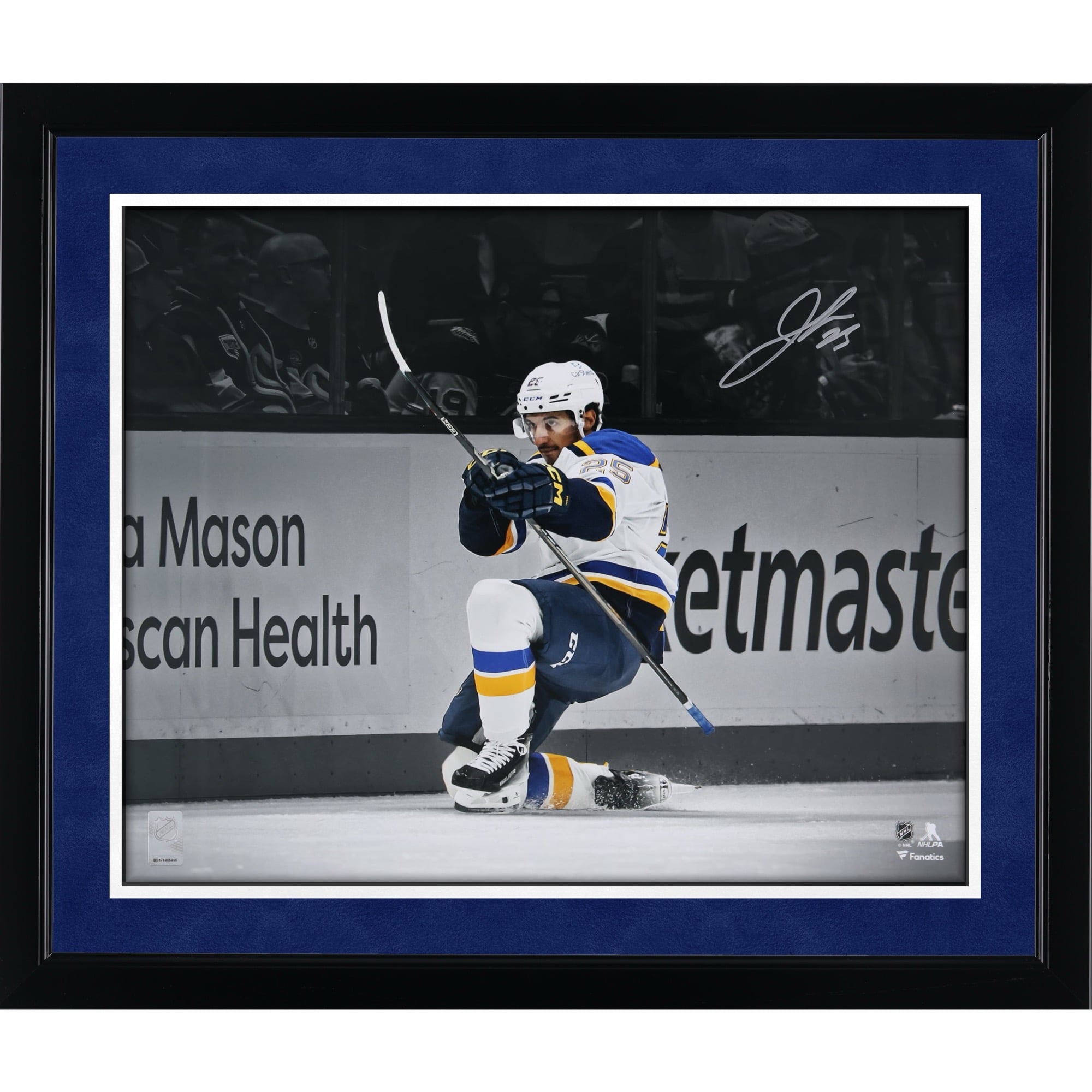 Jordan Kyrou St. Louis Blues Autographed 16" x 20" White Jersey Celebration Photograph