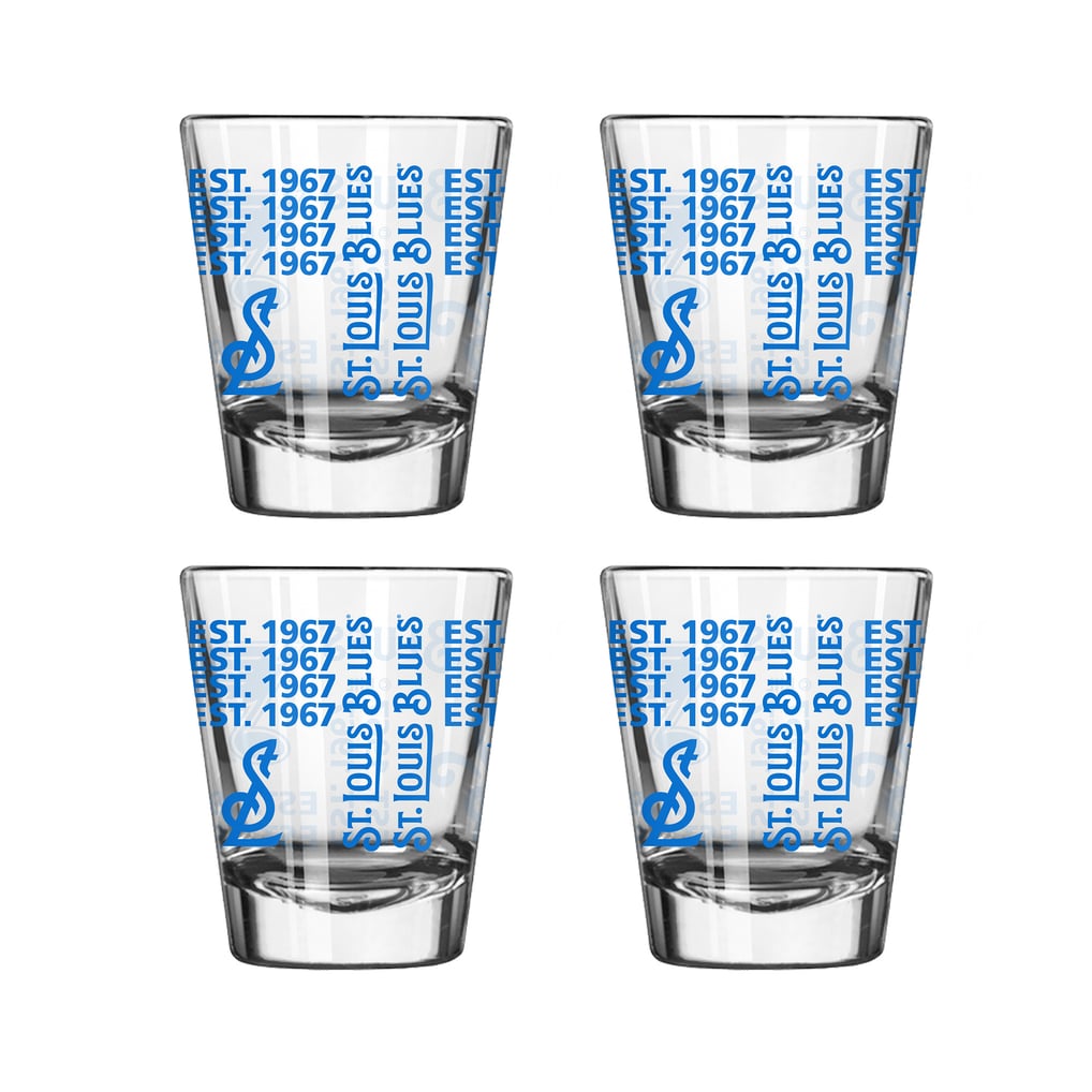 St. Louis Blues Logo Brands 4-Pack 2oz. Shot Glass Set