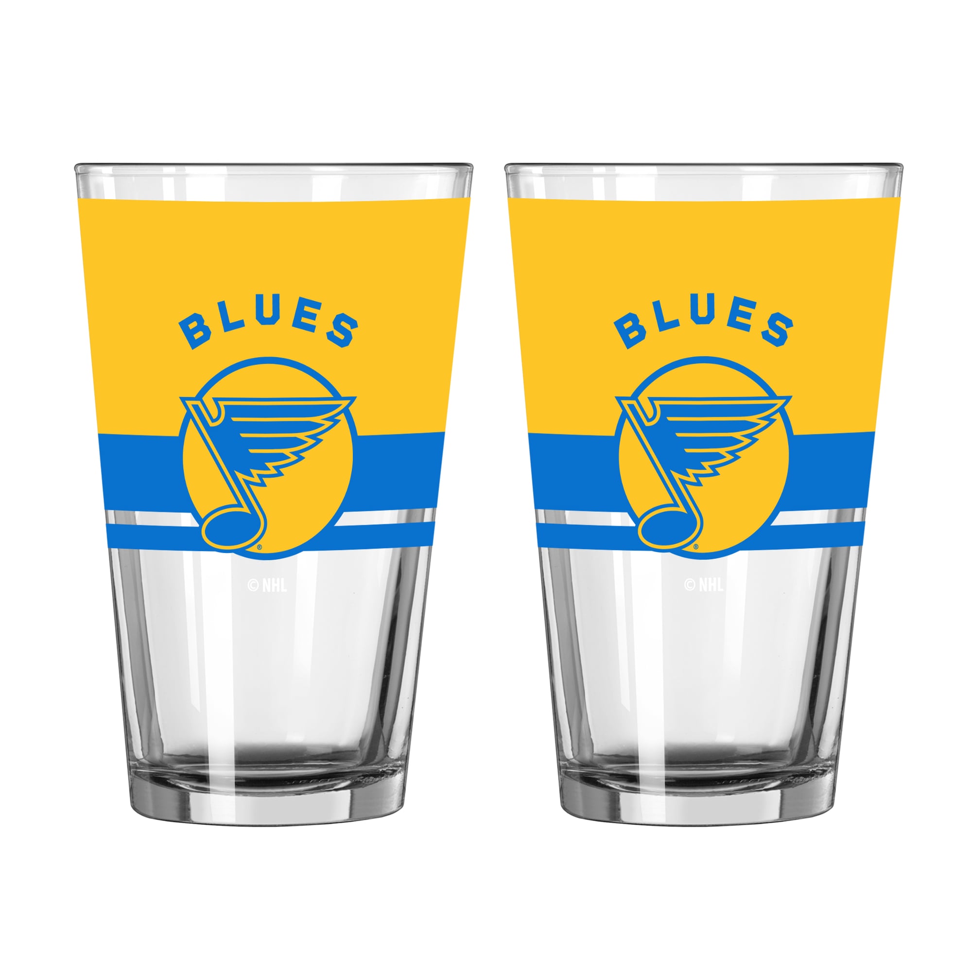 Ensemble de deux verres à bière Horizon de 473 ml (16 oz) Logo Brands St. Louis Blues