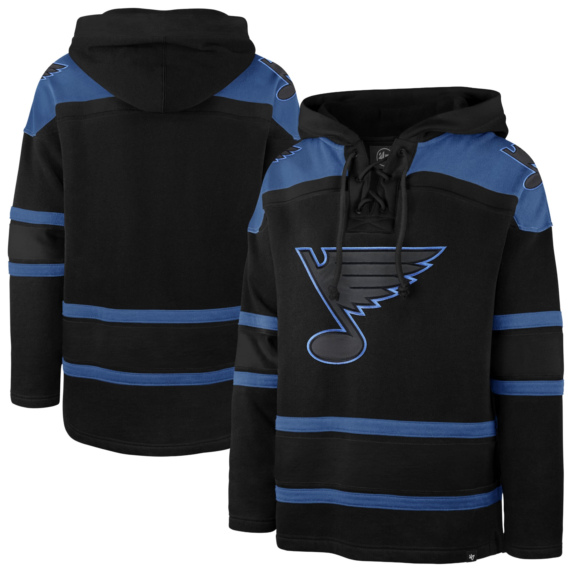 Sweat à capuche Lacer noir '47 St. Louis Blues pour homme