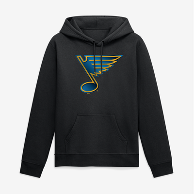 St. Louis Blues Big & Tall Metallic Mascot Hoodie - Black