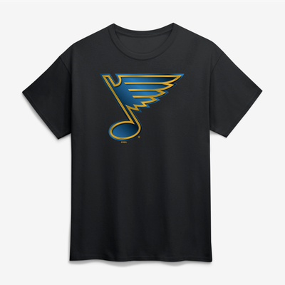 St. Louis Blues Big & Tall Metallic Mascot T-Shirt - Black