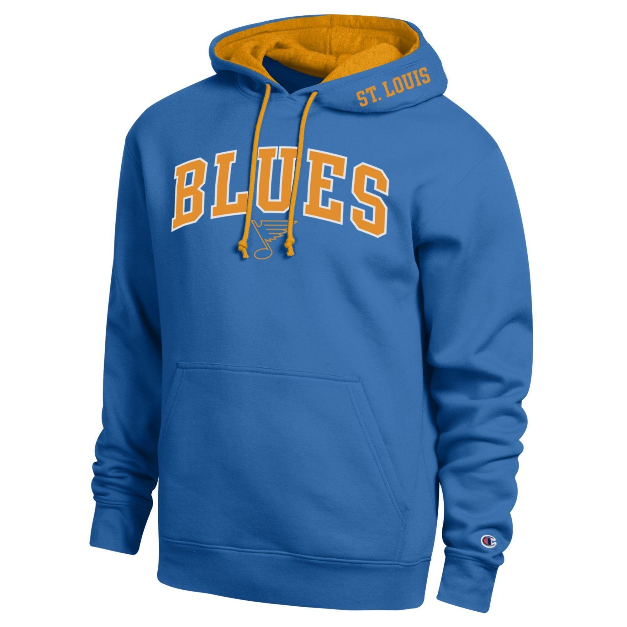 Men's Champion Blue St. Louis Blues Contrast Hoodie