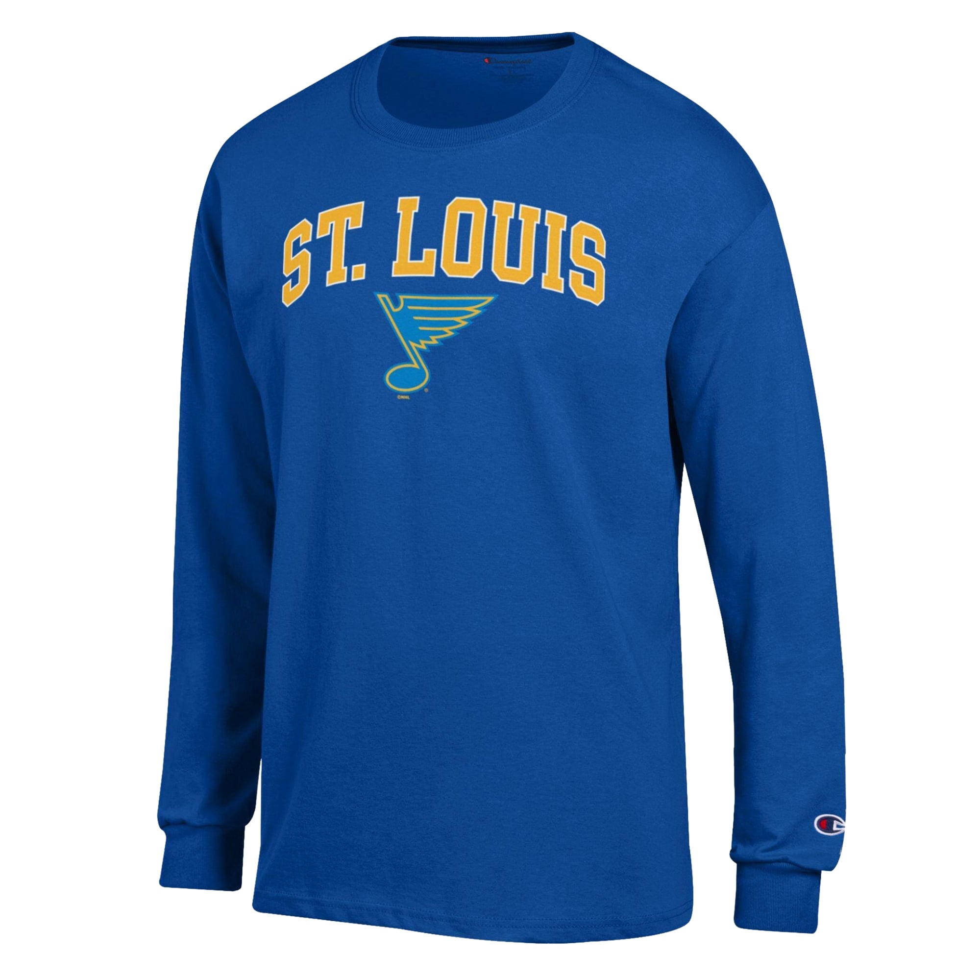 Men's Champion  Blue St. Louis Blues Jersey Long-Sleeve T-Shirt