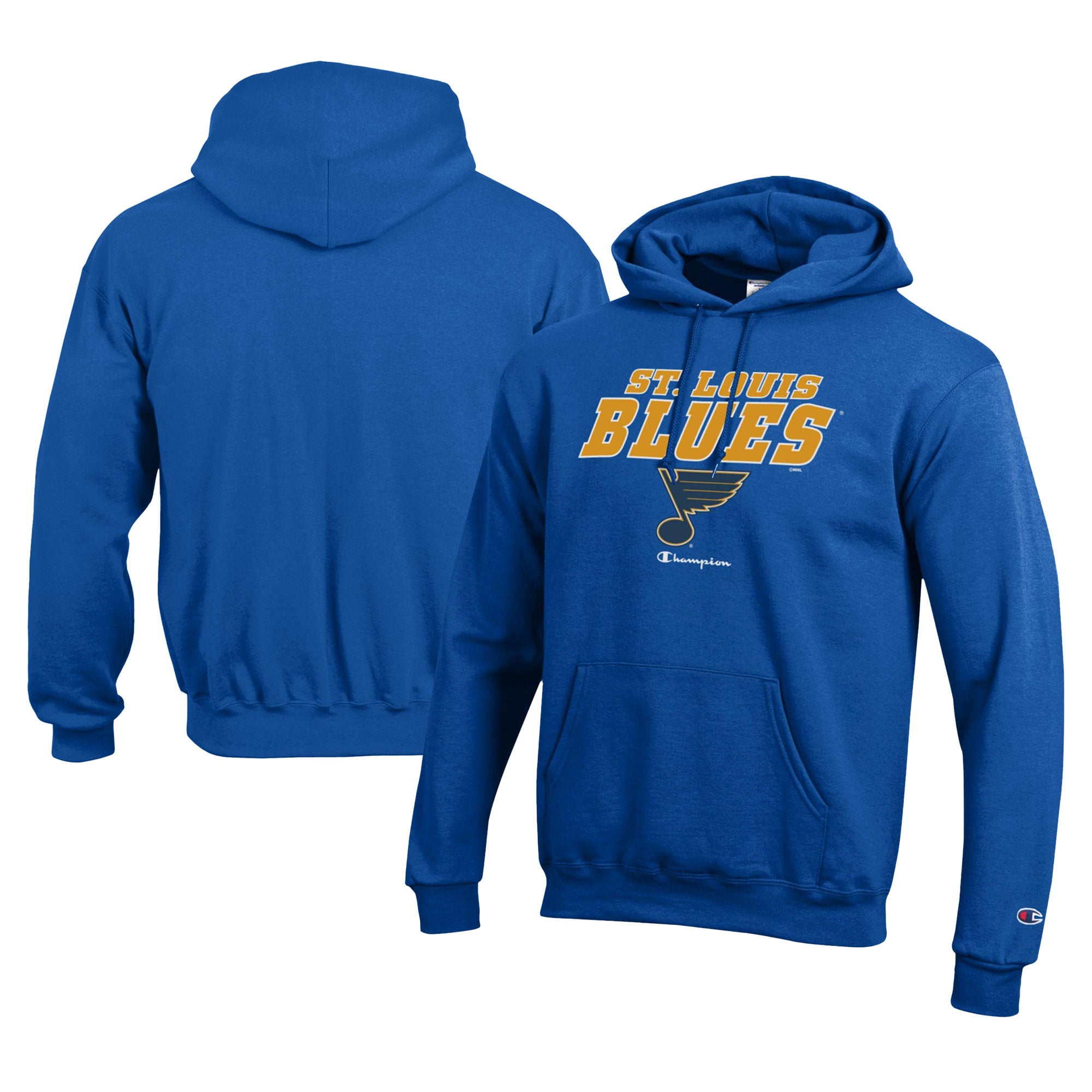 Sweat à capuche Champion Royal St. Louis Blues Eco Powerblend pour homme