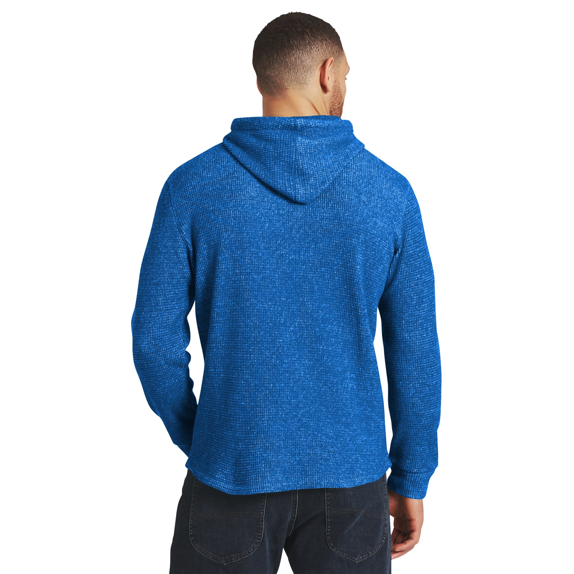 Men's Darius Rucker Collection by Fanatics  Blue St. Louis Blues Waffle-Knit Hooded Tri-Blend Long Sleeve T-Shirt