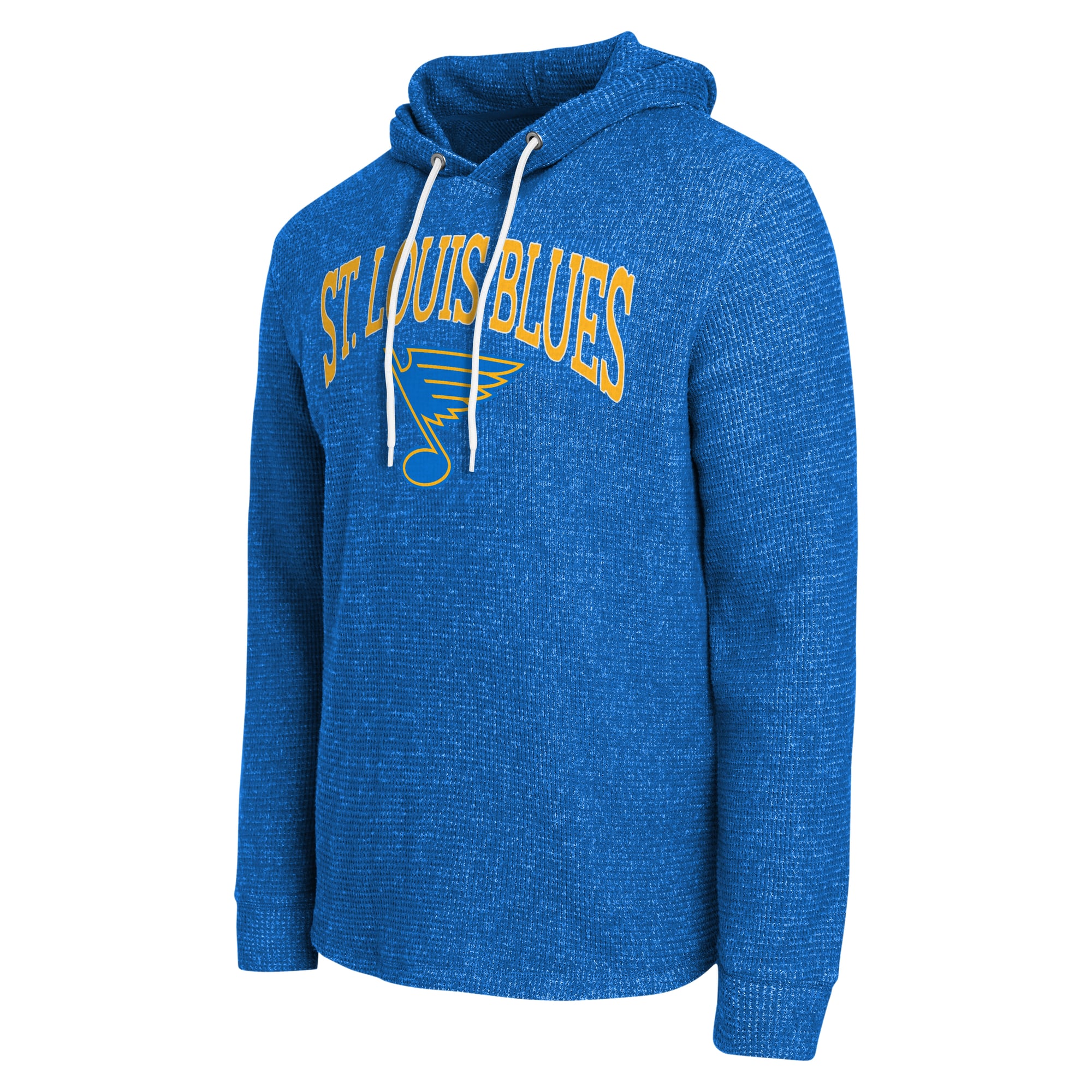 Men's Darius Rucker Collection by Fanatics  Blue St. Louis Blues Waffle-Knit Hooded Tri-Blend Long Sleeve T-Shirt