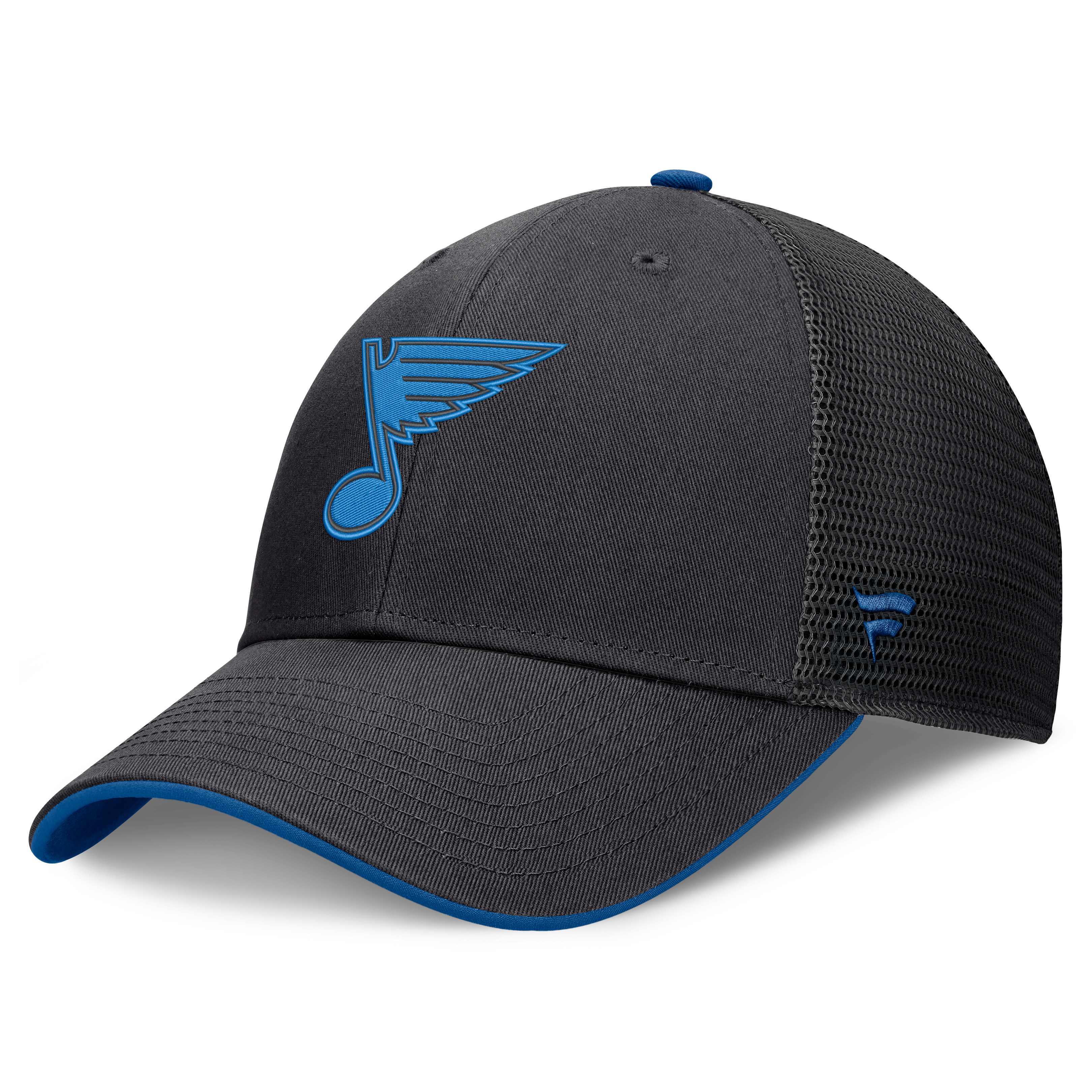 Men's Fanatics Black St. Louis Blues Fundamental Limits Trucker Adjustable Hat