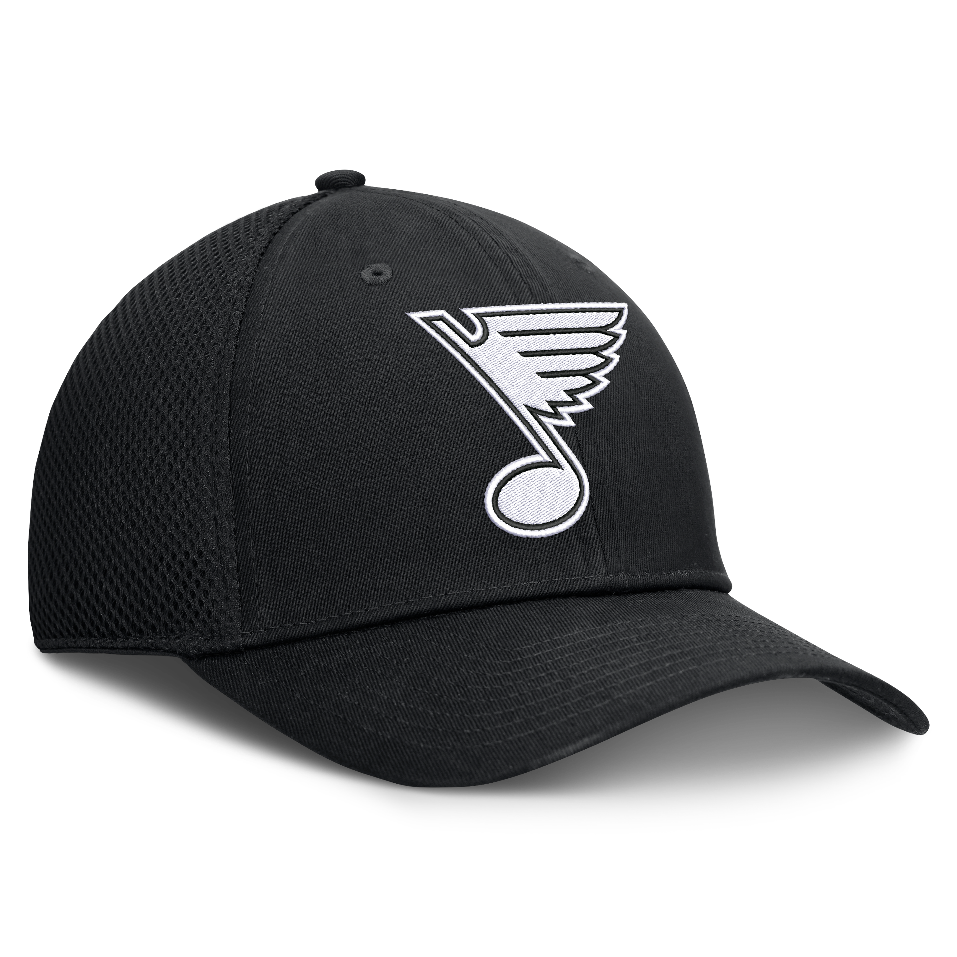Men's Fanatics  Black St. Louis Blues Tonal Meshback Stretch Hat
