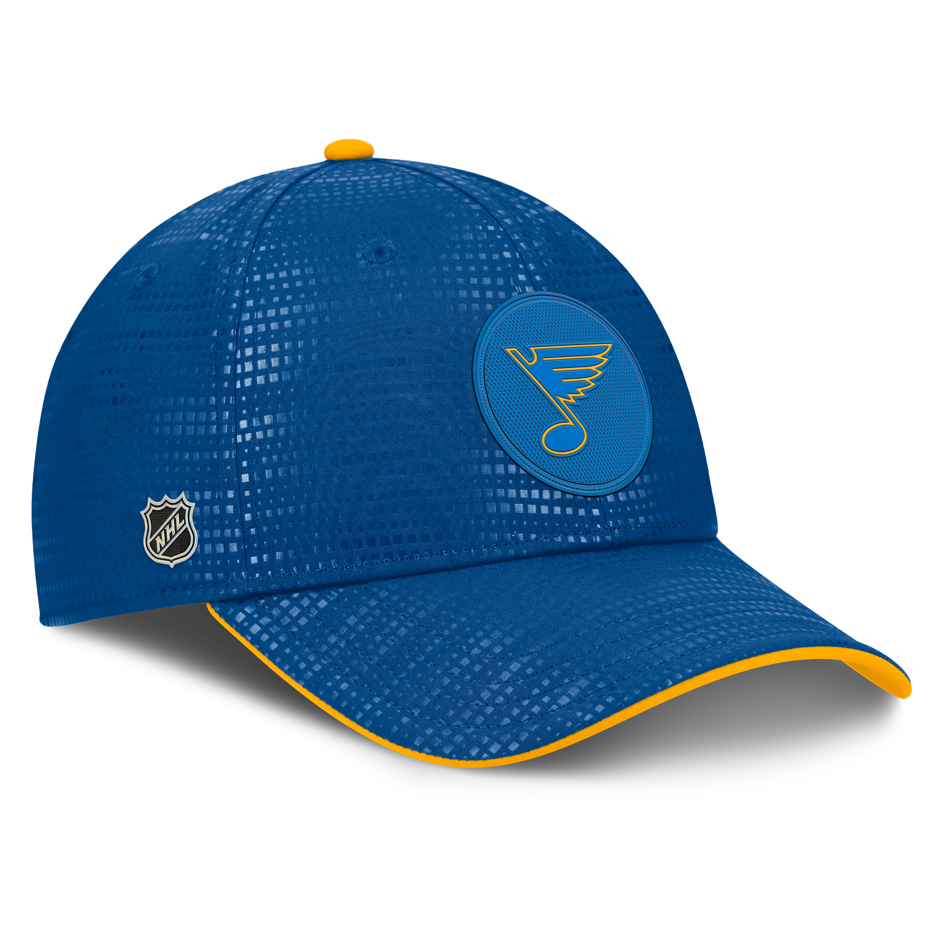 Men's Fanatics Blue St. Louis Blues Authentic Pro Rink Debossed Stretch Fit Hat