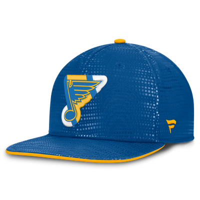 St. Louis Blues Fanatics Authentic Pro Rink Square Visor Snapback Hat - Blue