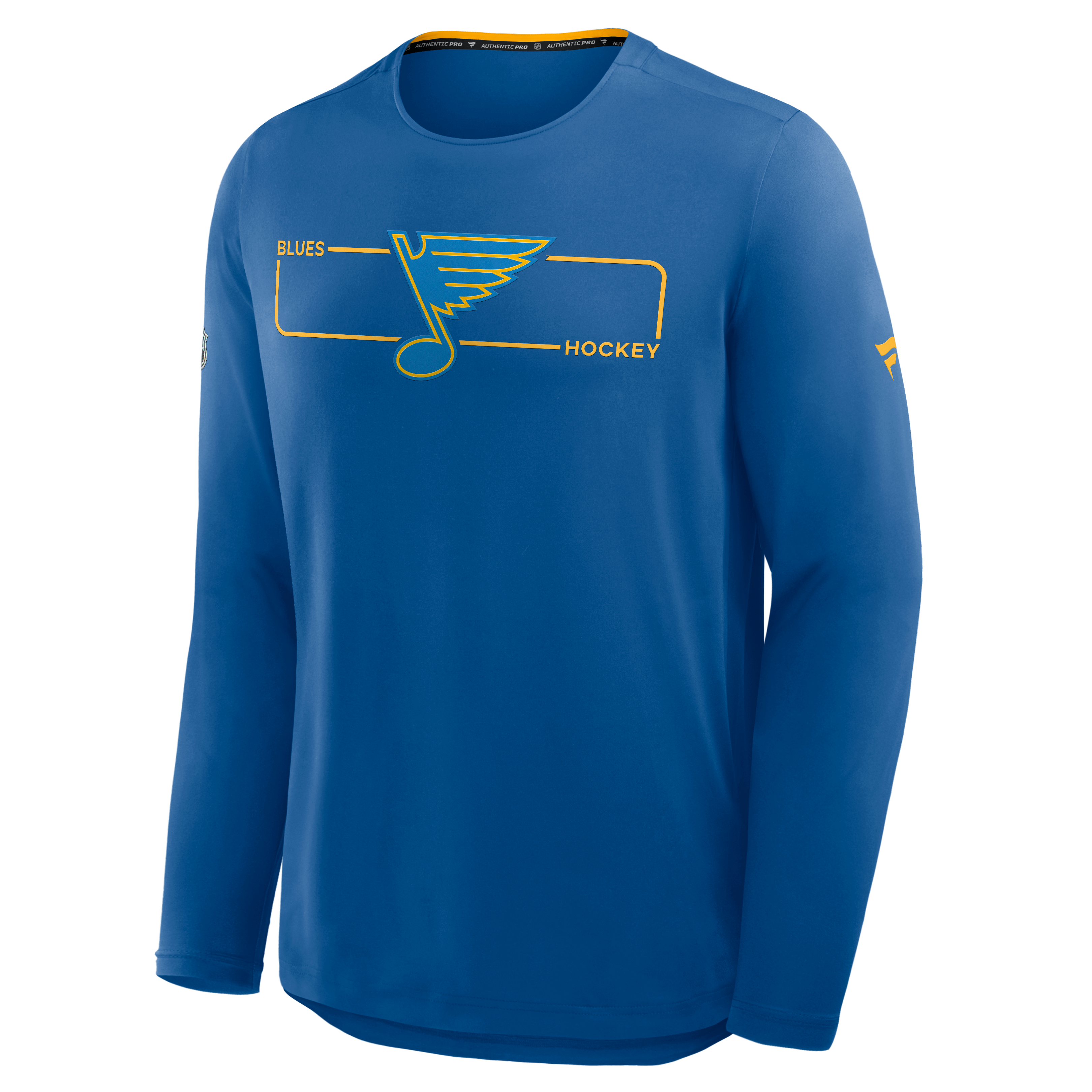 Men's Fanatics Blue St. Louis Blues Authentic Pro Rink Tech Long Sleeve T-Shirt