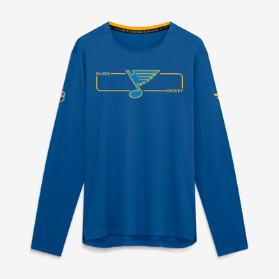 St. Louis Blues Fanatics Authentic Pro Rink Tech Long Sleeve T-Shirt - Blue