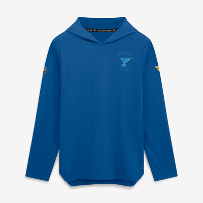 St. Louis Blues Fanatics Authentic Pro Train Lightweight Hoodie - Blue