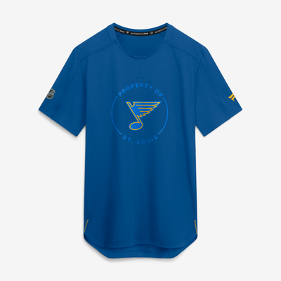 Men's St. Louis Blues Fanatics Blue Authentic Pro Train Performance T-Shirt