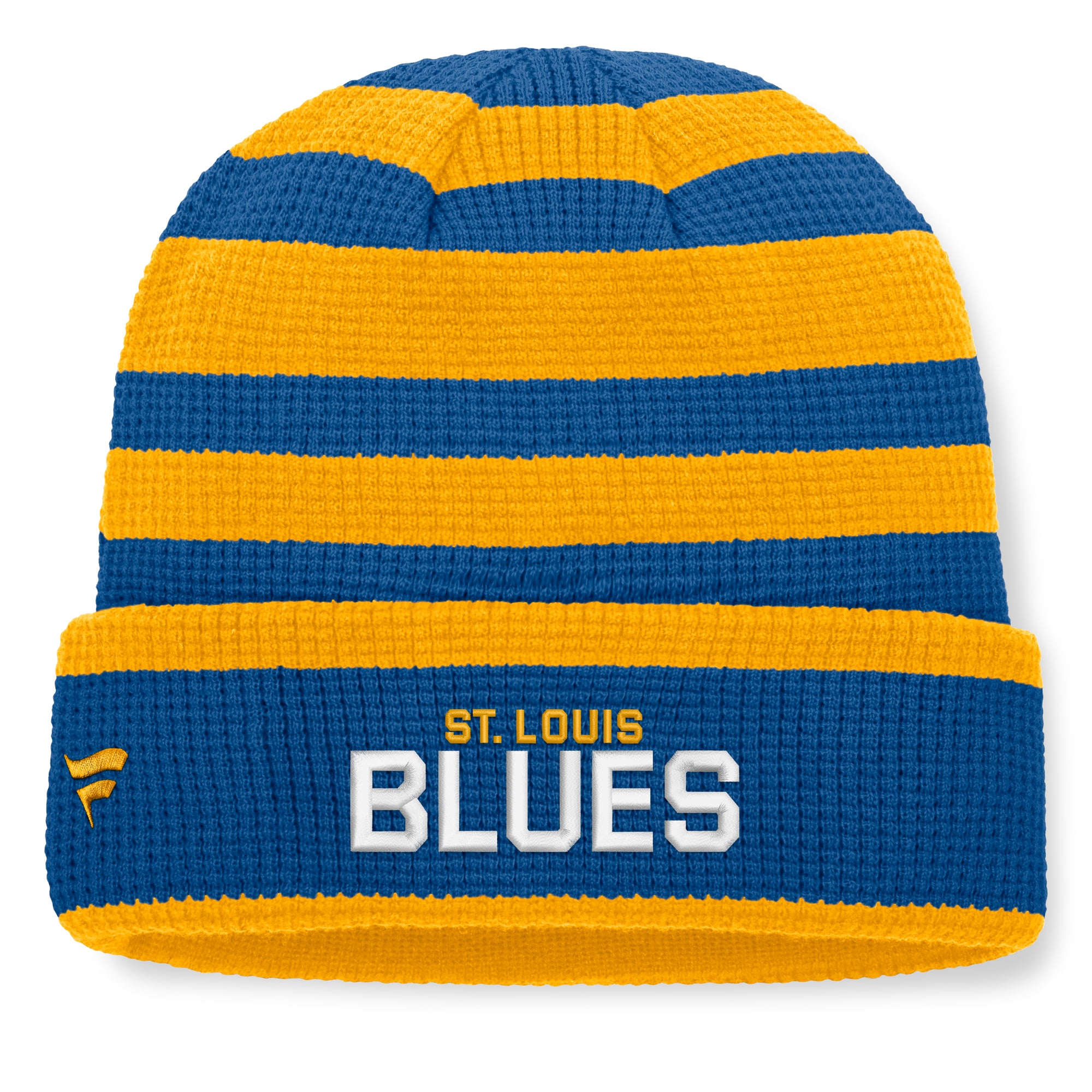 Bonnet à revers Fanatics bleu et or St. Louis Blues Fundamental Steady pour homme