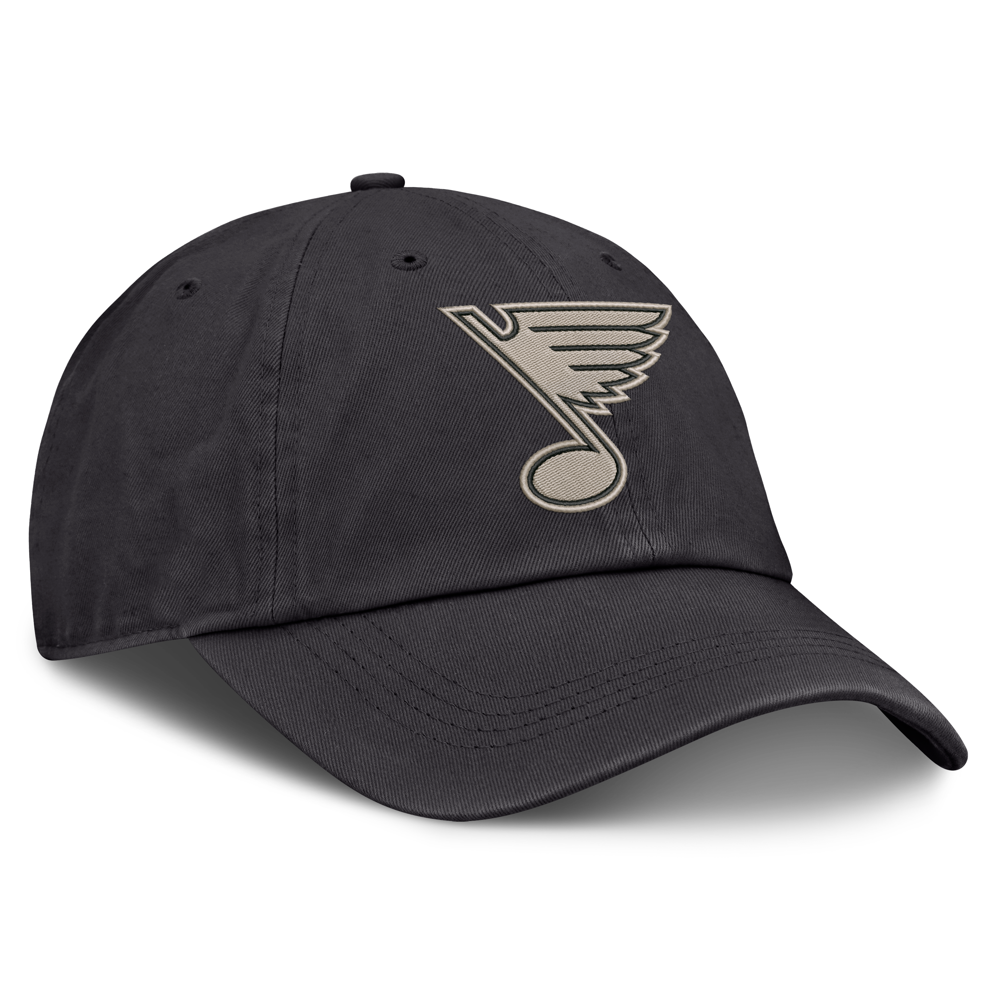 Casquette ajustable Fanatics Charcoal St. Louis Blues Road Phantom Washed pour homme