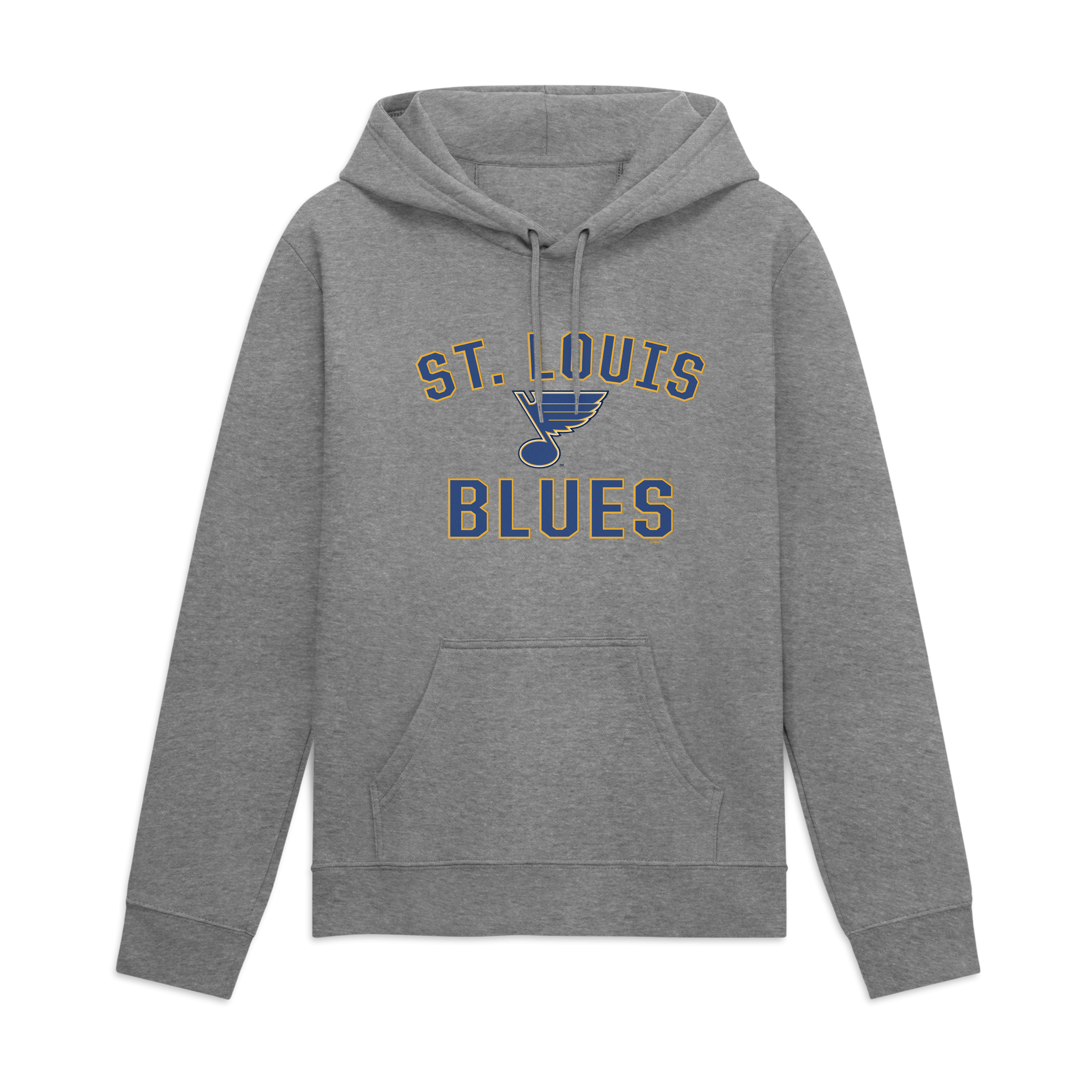 Sweat à capuche Fanatics gris chiné pour homme, motif arc de victoire des Blues Saint-Louis
