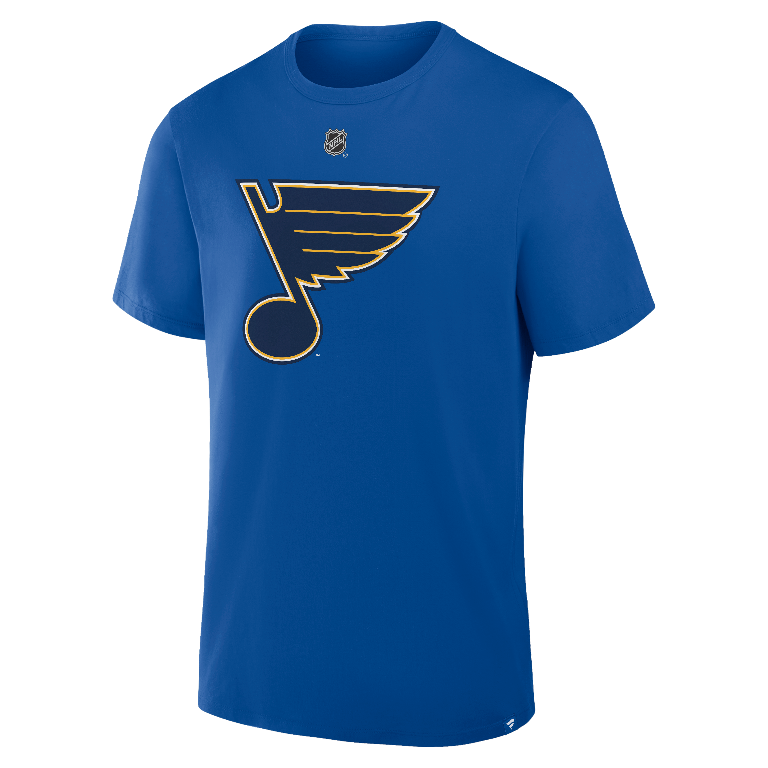 T-shirt authentique alternatif Fanatics Jordan Binnington bleu St. Louis Blues avec nom et numéro superposés