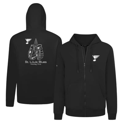 St. Louis Blues Levelwear Gauntlets Uphill Full-Zip Hoodie - Black