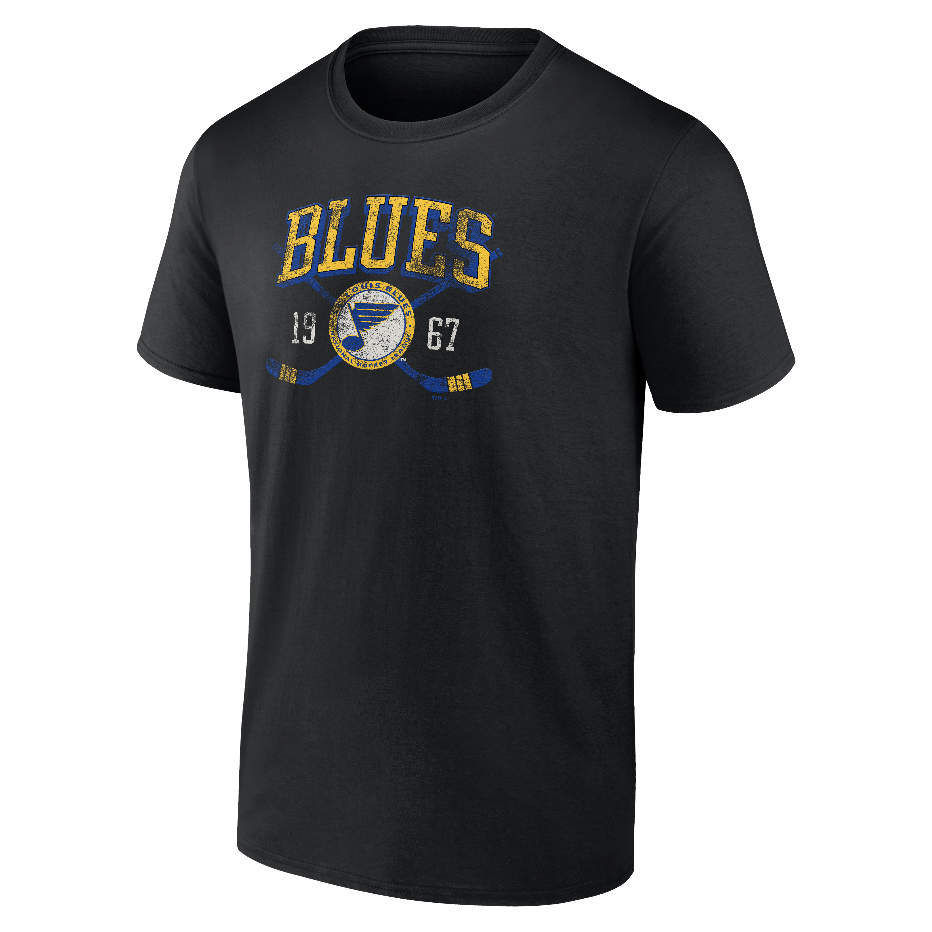 Men's Logo Athletic Black St. Louis Blues Line Shift T-Shirt