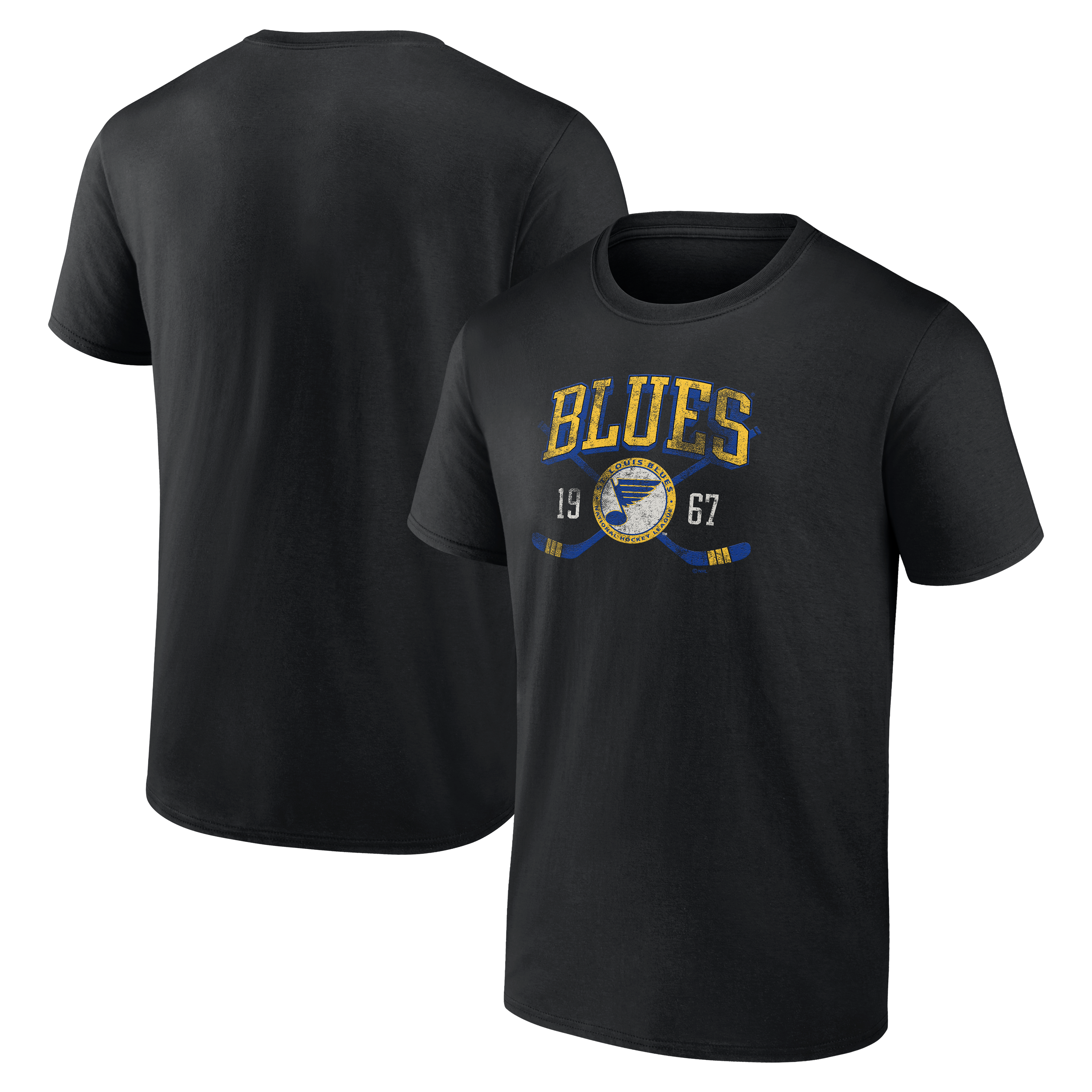 Men's Logo Athletic  Black St. Louis Blues Line Shift T-Shirt