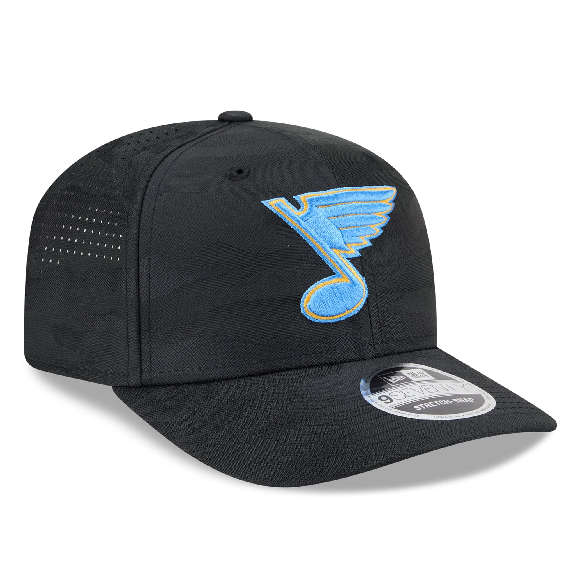 Casquette ajustable perforée New Era St. Louis Blues Camo noire pour homme 9SEVENTY