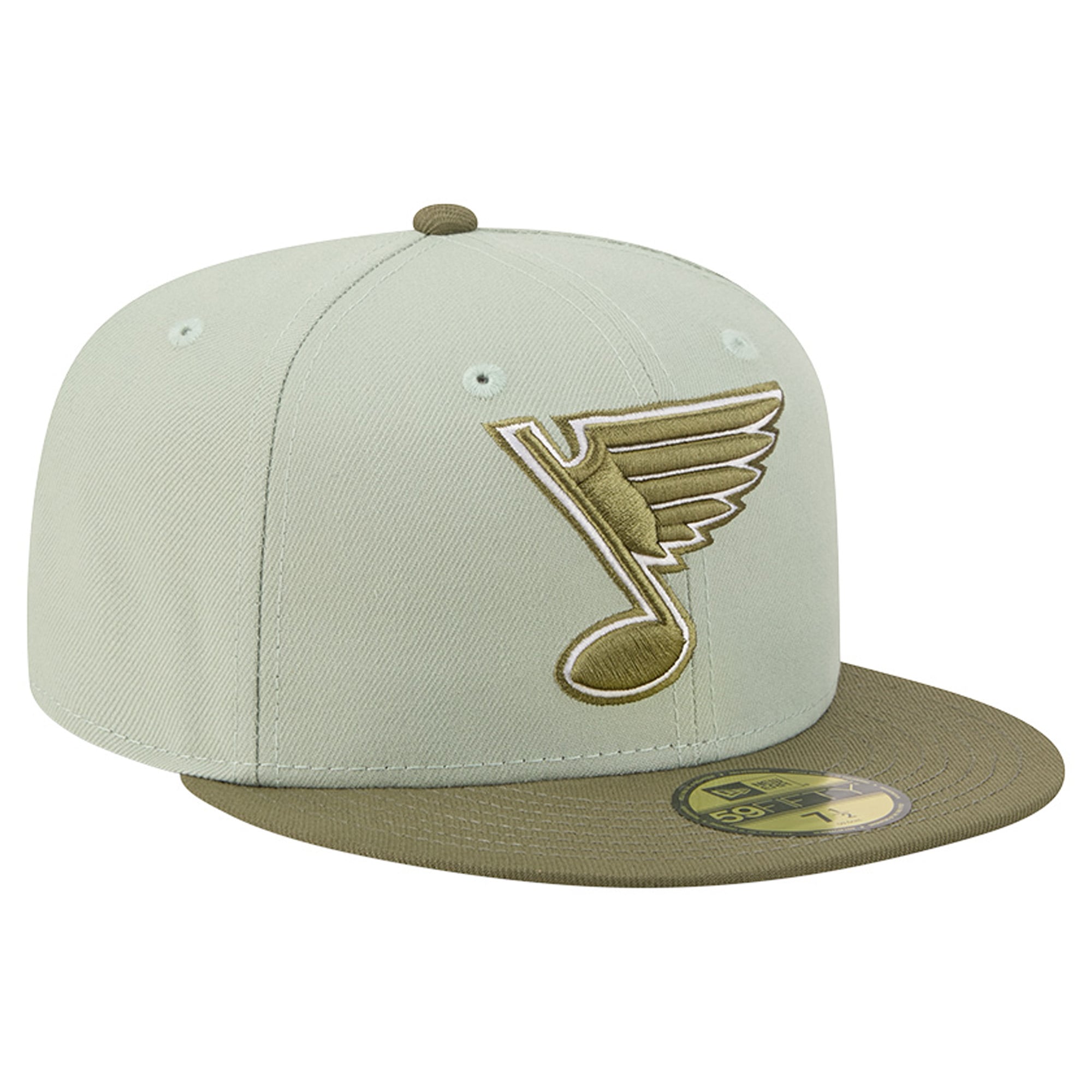 Casquette ajustée New Era 59FIFTY pour homme, coloris vert sauge/olive