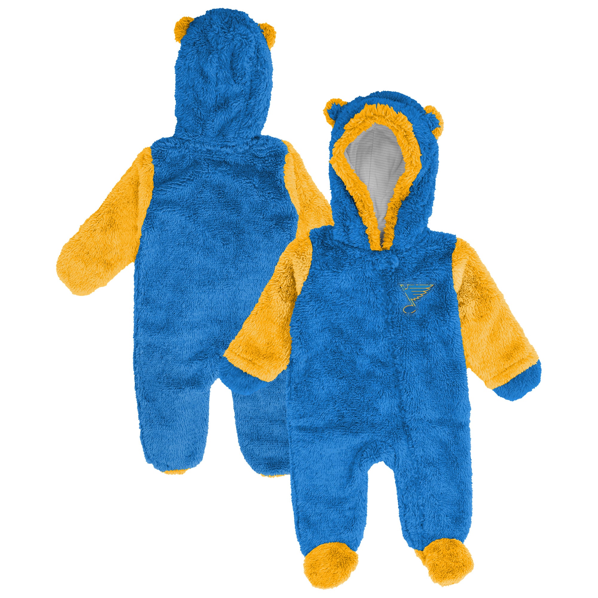 Combinaison pyjama en polaire zippée intégrale Outerstuff bleue St. Louis Blues pour nouveau-né et nourrisson