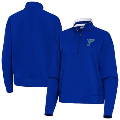 St. Louis Blues Antigua Women's Goddess Half-Zip Pullover - Blue
