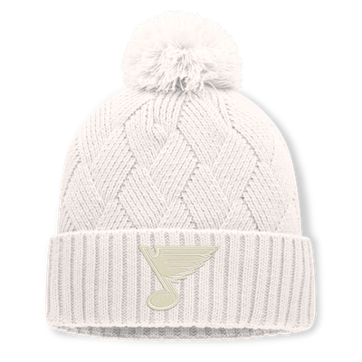 St. Louis Blues Fanatics Women's Level Up Cuffed Knit Hat with Pom - Cream