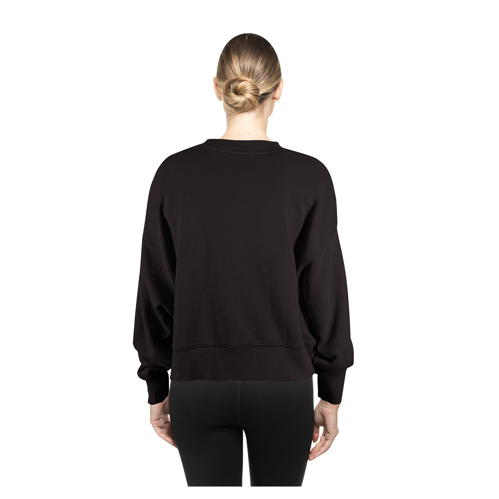Women's New Era Black St. Louis Blues Oversized Throwback Mineral Wash Sweatshirt