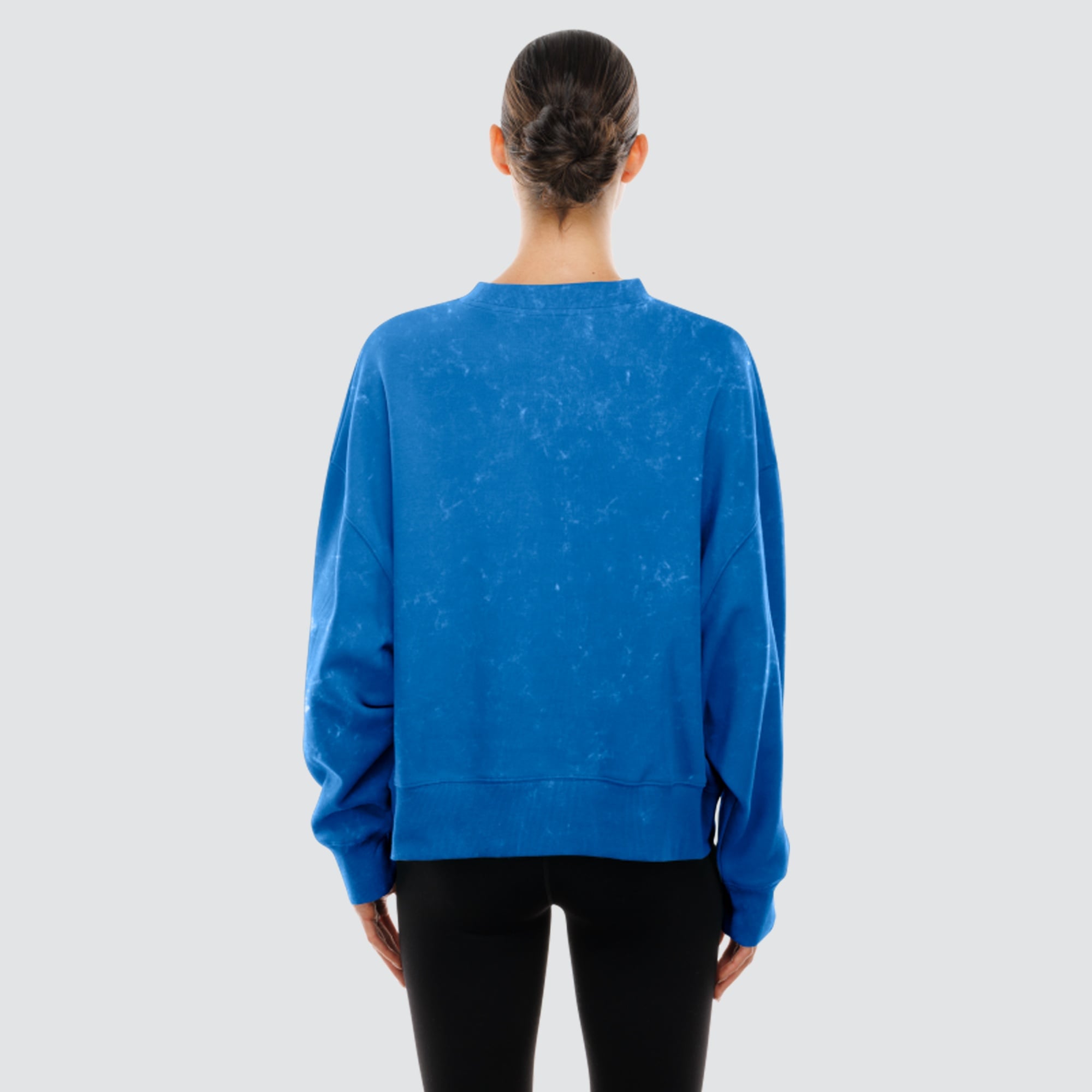 Sweat-shirt à col rond New Era bleu St. Louis Blues pour femme, style rétro, en molleton délavé.