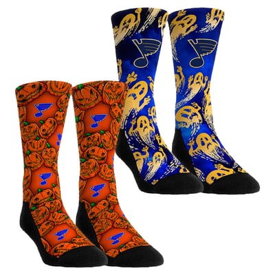  St. Louis Blues Rock Em Youth Halloween Crew Socks 2-Pack Set - Orange