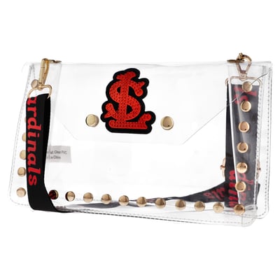  St. Louis Cardinals FABGATING by Cuce  Crystal Clear Envelope Crossbody Bag